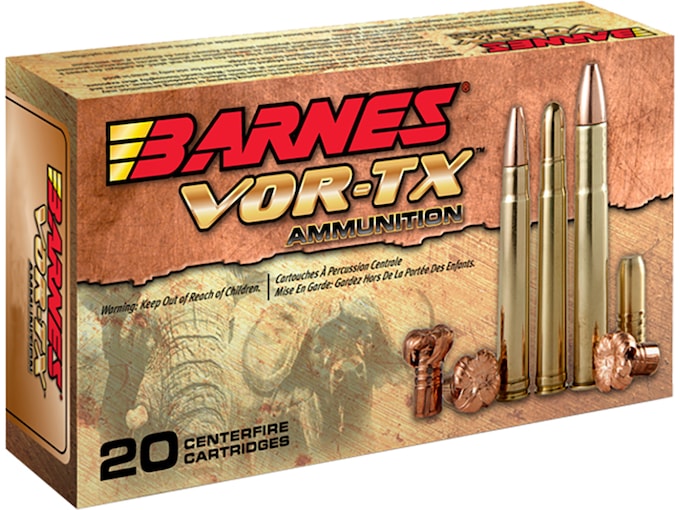 Barnes VOR-TX Safari Ammunition 416 Rigby 400 Grain Banded Solid Round Nose Box of 20