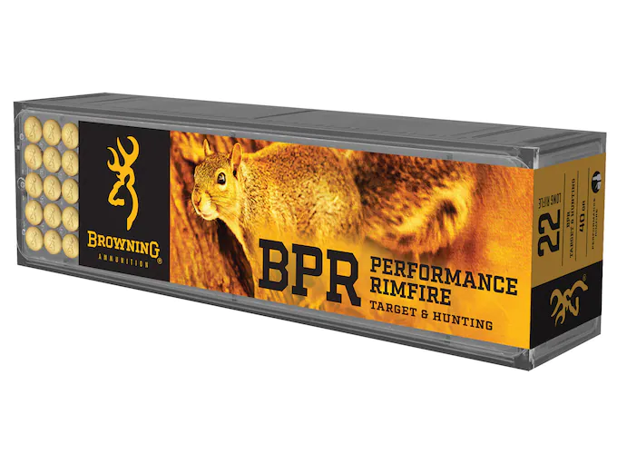 Browning BPR Ammunition 22 Long Rifle 40 Grain Lead Hollow Point Box of 100