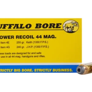 Buffalo Bore Ammunition 44 Remington Magnum 240 Grain Jacketed Hollow Point Low Recoil Box of 20