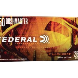 Federal Fusion Ammunition 450 Bushmaster 260 Grain Bonded Soft Point Box of 20