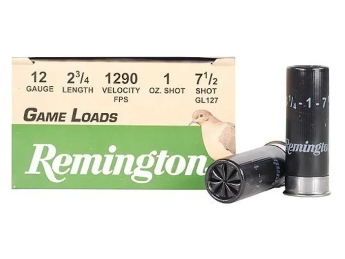 Remington Game Load Ammunition 12 Gauge 2-3/4" 1 oz #7-1/2 Shot