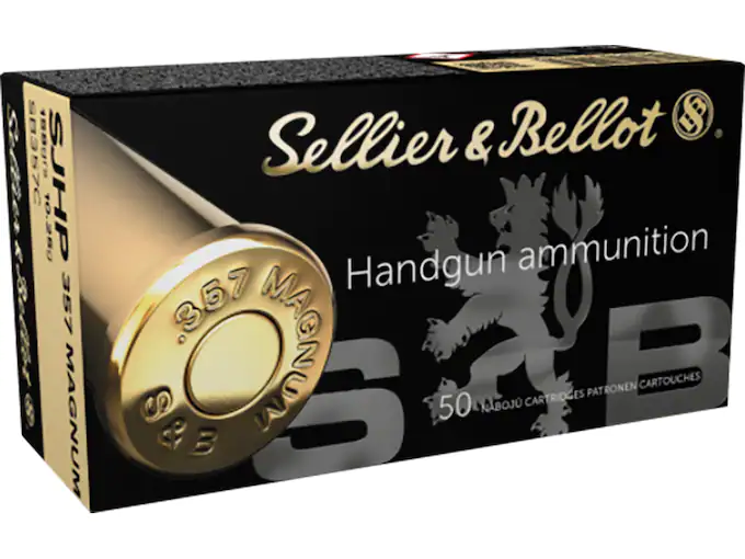 Sellier & Bellot Ammunition 357 Magnum 158 Grain Semi-Jacket Hollow Point Box of 50
