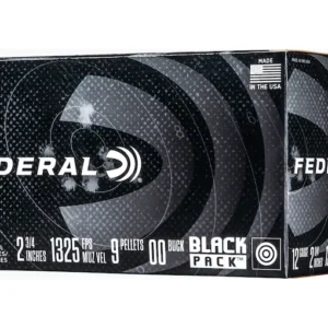 Federal Black Pack Ammunition 12 Gauge 2-3/4" Buffered 00 Buckshot 9 Pellets