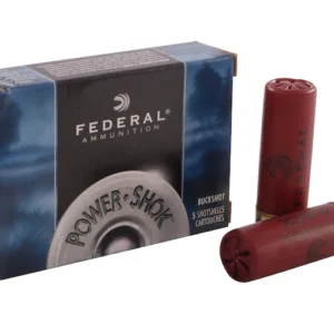 Federal Power-Shok Ammunition 12 Gauge 3" Buffered 00 Buckshot 15 Pellets Box of 5