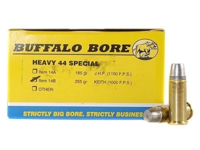 Buffalo Bore Ammunition 44 Special 255 Grain Lead Keith-Type Semi-Wadcutter Gas Check