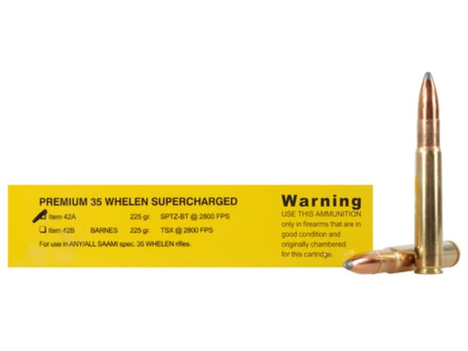 Buffalo Bore Ammunition Supercharged 35 Whelen 225 Grain Spitzer Flat Base Box of 20