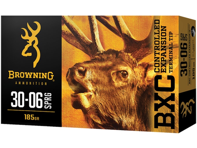 Browning BXC Controlled Expansion Ammunition 30-06 Springfield 185 Grain Terminal Tip Box of 20
