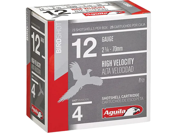 Aguila High Velocity Ammunition 12 Gauge 2-3/4" 1-1/4 oz
