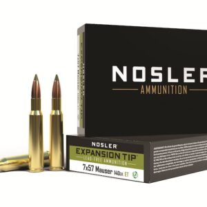 Nosler E-Tip Ammunition 7x57mm Mauser (7mm Mauser) 140 Grain E-Tip Lead-Free Box of 20