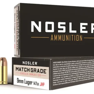 Nosler Match Grade Ammunition 9mm Luger 147 Grain Jacketed Hollow Point