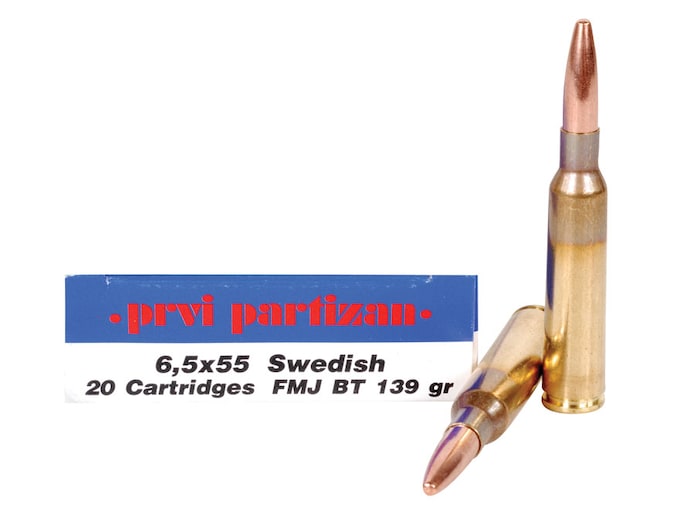 Prvi Partizan Ammunition 6.5x55mm Swedish Mauser 139 Grain Full Metal Jacket Box of 20