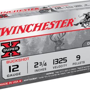 Winchester Super-X Ammunition 12 Gauge 2-3/4" Buffered 00 Buckshot 9 Pellets
