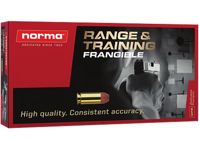 Norma Range & Training Frangible Ammunition 223 Remington 51 Grain Frangible Round Nose Box of 50