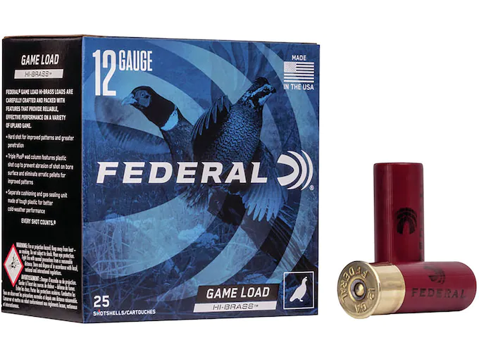Federal Game Load Upland Hi-Brass Ammunition 12 Gauge 2-3/4" 1-1/4 oz