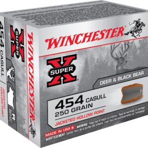 Winchester Super-X Ammunition 454 Casull 250 Grain Jacketed Hollow Point Box of 20