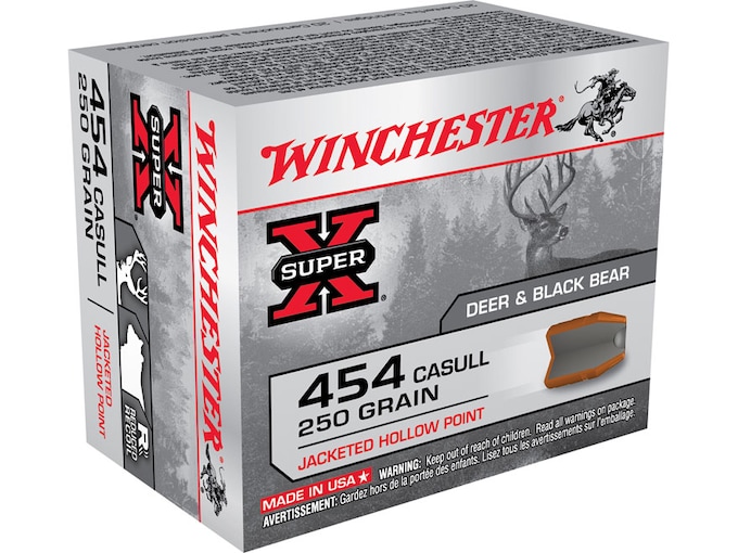 Winchester Super-X Ammunition 454 Casull 250 Grain Jacketed Hollow Point Box of 20