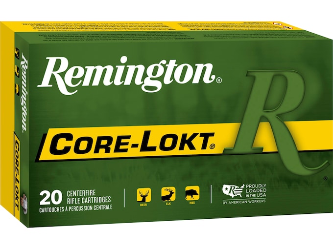 Remington Core-Lokt Ammunition 270 Winchester 130 Grain Core-Lokt Pointed Soft Point Box of 20