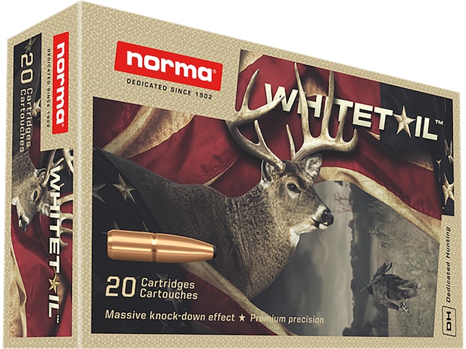 Norma Whitetail Ammunition 7mm-08 Remington 150 Grain Jacketed Soft Point Box of 20