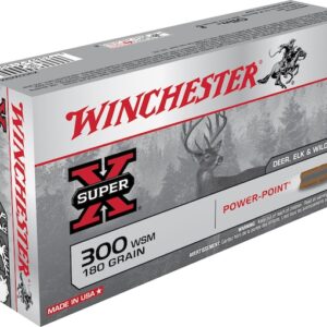 Winchester Super-X Ammunition 300 Winchester Short Magnum (WSM) 180 Grain Power-Point Box of 20