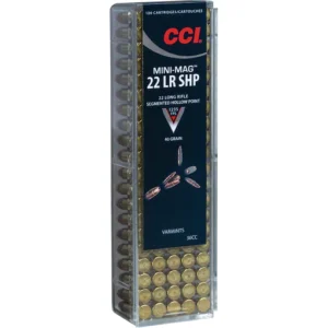 CCI Mini-Mag High Velocity Ammunition 22 Long Rifle 40 Grain Segmented Hollow Point Box of 100