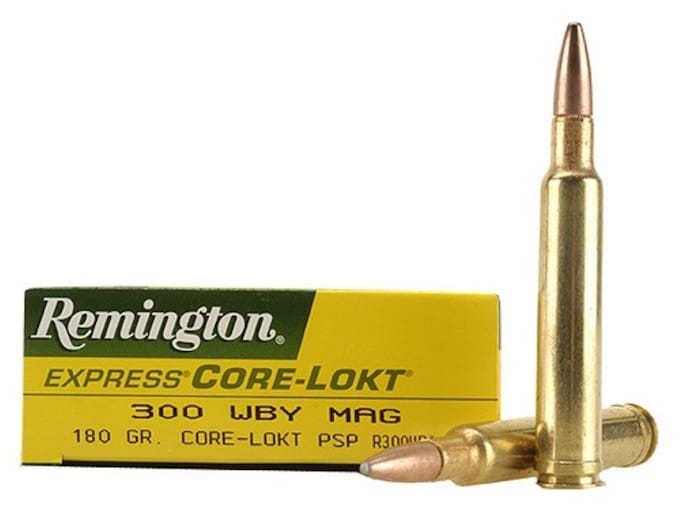 Remington Core-Lokt Ammunition 300 Weatherby Magnum 180 Grain Core-Lokt Pointed Soft Point Box of 20