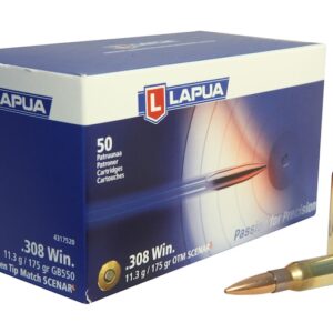 Lapua Scenar-L Ammunition 308 Winchester 175 Grain Hollow Point Boat Tail Box of 50