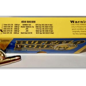 Buffalo Bore Ammunition 458 SOCOM 400 Grain Jacketed Flat Nose Box of 20