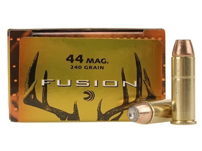 Federal Fusion Ammunition 44 Remington Magnum 240 Grain Bonded Jacketed Hollow Point Box of 20