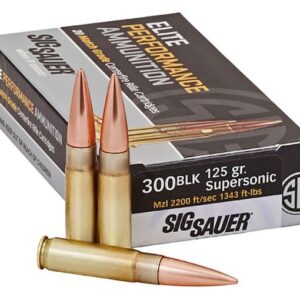 Sig Sauer Elite Performance Match Grade Ammunition 300 AAC Blackout 125 Grain Open Tip Match