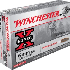 Winchester Super-X Ammunition 6mm Remington 100 Grain Power-Point Box of 20