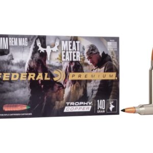 Federal Premium Meat Eater Ammunition 7mm Remington Magnum 140 Grain Trophy Copper Tipped Boat Tail Lead-Free Box of 20