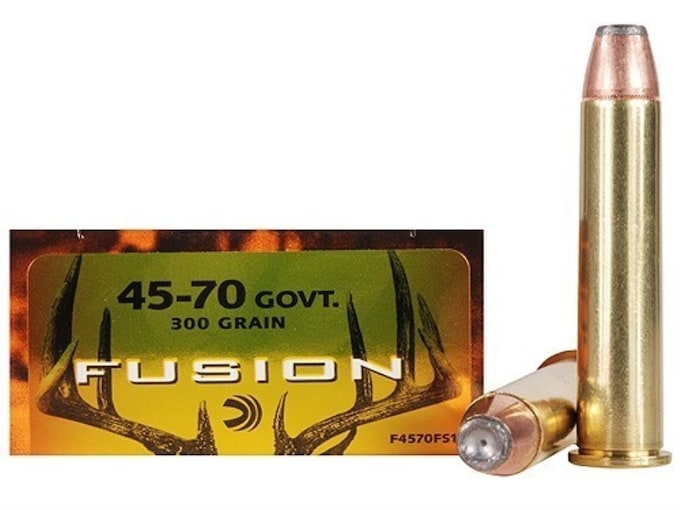 Federal Fusion Ammunition 45-70 Government 300 Grain Bonded Soft Point Box of 20