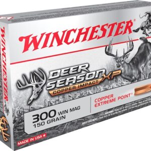 Winchester Deer Season XP Copper Impact Ammunition 300 Winchester Magnum 150 Grain Copper Extreme Point Polymer Tip Lead-Free Box of 20