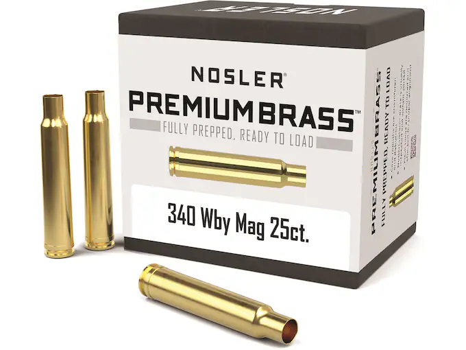 Nosler Custom Brass 340 Weatherby Magnum Box of 25