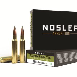 Nosler E-Tip Ammunition 33 Nosler 225 Grain E-Tip Lead-Free Box of 20