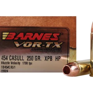 Barnes VOR-TX Ammunition 454 Casull 250 Grain XPB Hollow Point Lead-Free Box of 20