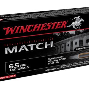 Winchester Match Ammunition 6.5 PRC 140 Grain Sierra MatchKing Hollow Point Boat Tail
