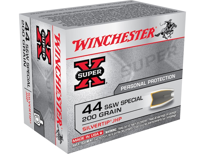 Winchester Super-X Ammunition 44 Special 200 Grain Silvertip Hollow Point