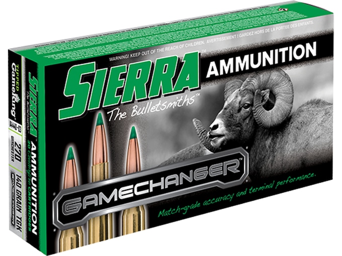 Sierra GameChanger Ammunition 270 Winchester 140 Grain Tipped GameKing Box of 20