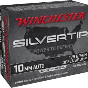 Winchester Silvertip Defense Ammunition 10mm Auto 175 Grain Jacketed Hollow Point Box of 20