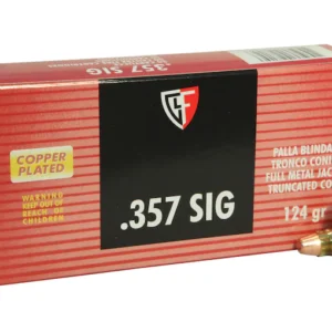 Fiocchi Shooting Dynamics Ammunition 357 Sig 124 Grain Full Metal Jacket Truncated Cone Box of 50