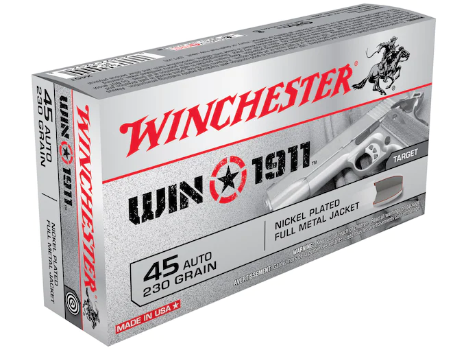 Winchester Win1911 Ammunition 45 ACP 230 Grain Full Metal Jacket