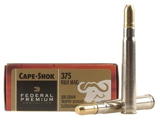 Federal Premium Safari Ammunition 375 H&H Magnum 300 Grain Trophy Bonded Sledgehammer