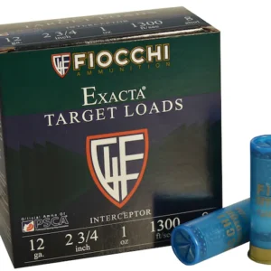 Fiocchi Exacta Interceptor Spreader Ammunition 12 Gauge 2-3/4" 1 oz #8 Shot