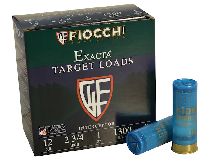 Fiocchi Exacta Interceptor Spreader Ammunition 12 Gauge 2-3/4" 1 oz #8 Shot