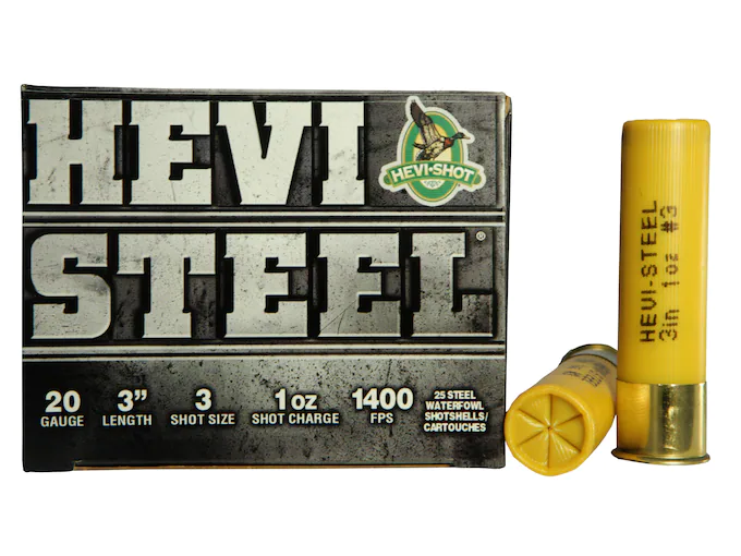 Hevi-Shot Hevi-Steel Waterfowl Ammunition 20 Gauge 3" 7/8 oz #3 Non-Toxic Shot