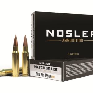 Nosler Match Grade Ammunition 308 Winchester 175 Grain RDF Hollow Point Boat Tail Box of 20