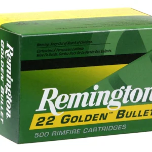 Remington Golden Bullet Ammunition 22 Long Rifle 40 Grain High Velocity Plated Lead Round Nose