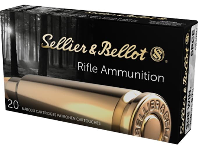 Sellier & Bellot Ammunition 308 Winchester 150 Grain Jacketed Soft Point Box of 20