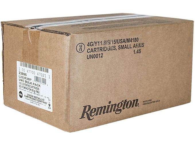Remington UMC Ammunition 223 Remington 55 Grain Full Metal Jacket
